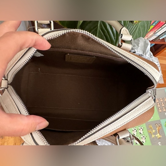 NWT COACH Rowan Satchel Bag In Colorblock - Novelty Leather/Silver/Light Saddle - Picture 13 of 16